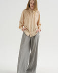 Stamford - Organic Silk Shirt, Beige