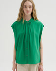 Hexham - Silk Crepe Blouse, Green