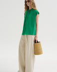 Hexham - Silk Crepe Blouse, Green