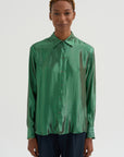 Camille - Silk And Lurex Shirt, Green