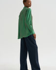 Camille - Silk And Lurex Shirt, Green