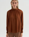 Adam - Organic Silk Blouse, Brick