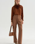 Adam - Organic Silk Blouse, Brick