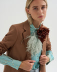 Joseph - Striped Lurex Shirt, Blue Stripe