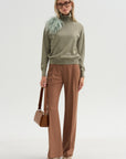 Alban - Wool & Silk Turtleneck, Khaki