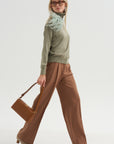 Alban - Wool & Silk Turtleneck, Khaki