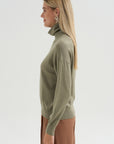 Alban - Wool & Silk Turtleneck, Khaki