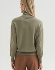 Alban - Wool & Silk Turtleneck, Khaki