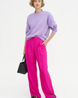 Falmouth - Viscose And Acetate Front Pleats Pants, Fuchsia