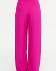 Falmouth - Viscose And Acetate Front Pleats Pants, Fuchsia