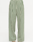 Malvern - Wool And Cotton Pants, Green & Ivory