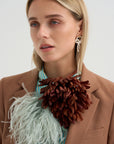 Meryl - Ostrich Feather Brooch