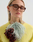 Meryl - Ostrich Feather Brooch
