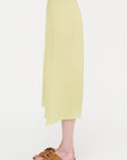 Plaster Pleats Solid Skirt, Light Green