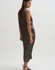 Glossed Panels Pleats, Gray
