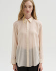 Sheer Wool Top, Off White