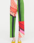 City Collage Pants, Red & Green