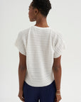 Step Knit Top, Off White