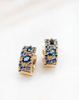 "Coa" Small Hoop Earring, Blue Sapphire