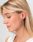 "Coa" Small Hoop Earring, Blue Sapphire