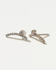 Acu Wink Single Stud Pair- Diamond, White Gold