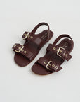 The Double Buckle Sandal, Oxblood