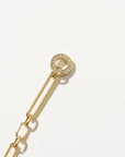 Chunky Chain Bracelet Full Diamond, Yellow Gold