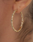 Cosmic Medium Diamond Rivulet Hoops, Yellow Gold