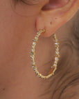 Cosmic Medium Diamond Rivulet Hoops, Yellow Gold