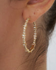Cosmic Medium Diamond Rivulet Hoops, Yellow Gold