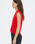 Juni Cashmere Vest, Scarlet