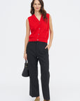 Juni Cashmere Vest, Scarlet