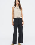 Flecked Cotton Vest, Natural