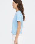 Adebola Cotton Cashmere Top, Light Blue