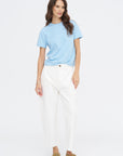 Adebola Cotton Cashmere Top, Light Blue