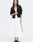 Lola Cotton Cashmere Cardigan, Black