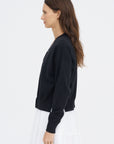 Lola Cotton Cashmere Cardigan, Black