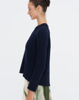 Open Back Sweater, Navy