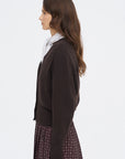 Merino & Cashmere Cardigan, Brown