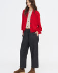 Merino & Wool Cardigan, Red