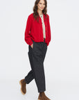 Merino & Wool Cardigan, Red
