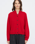 Merino & Wool Cardigan, Red