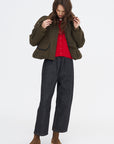 Merino Wool Ribbed Waistcoat, Red