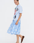 Poplin Bowling Shirt, Iris Blue