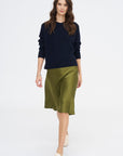 Bias Skirt, Olive
