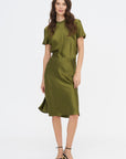 Bias Combo T-shirt, Olive