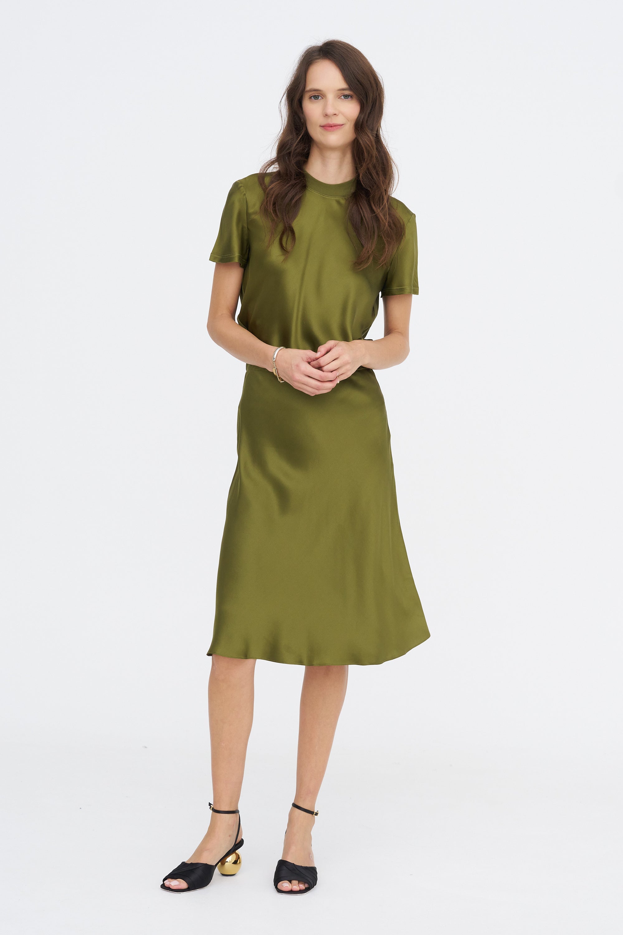 Bias Combo T-shirt, Olive