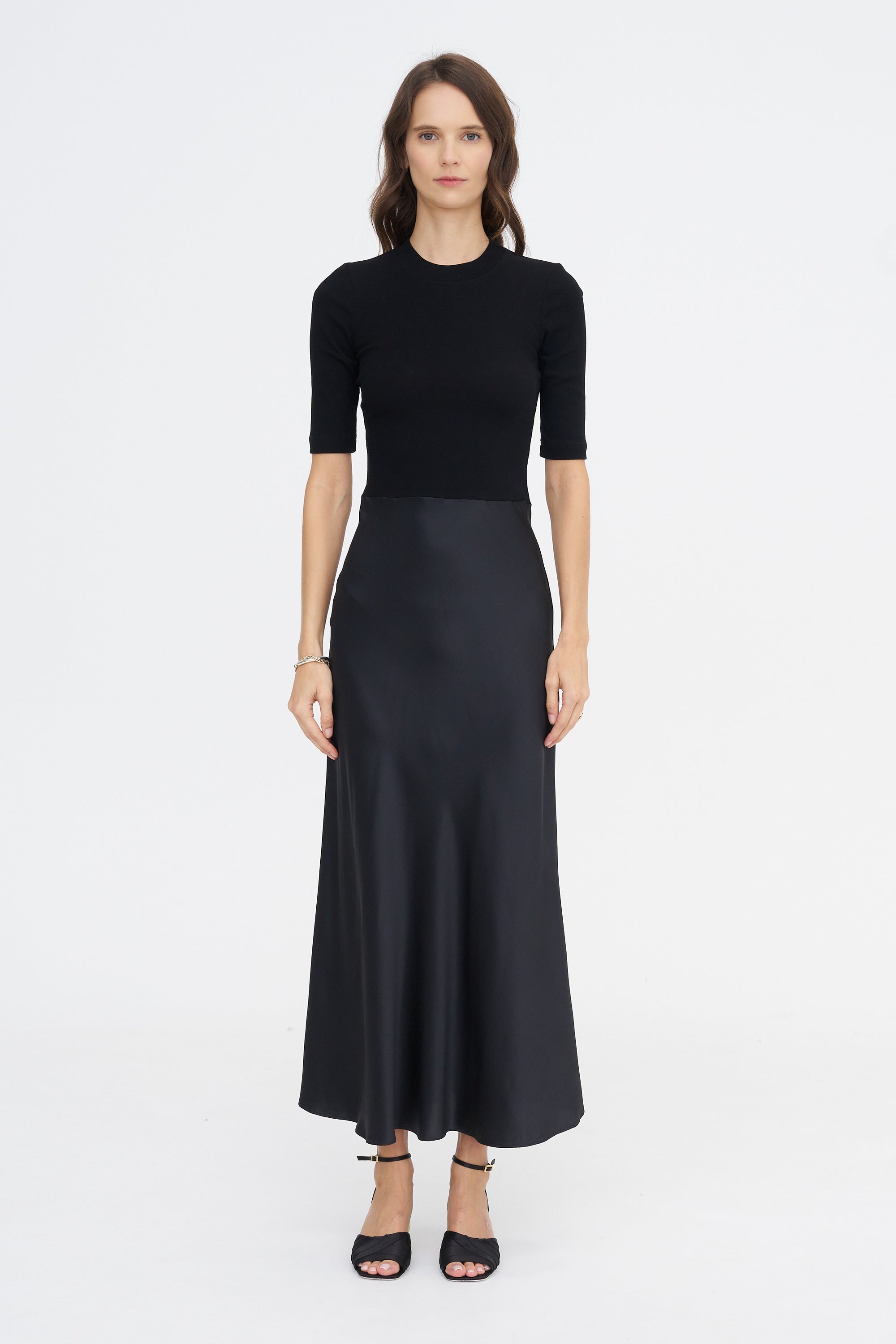 Combo T-Shirt Dress, Black