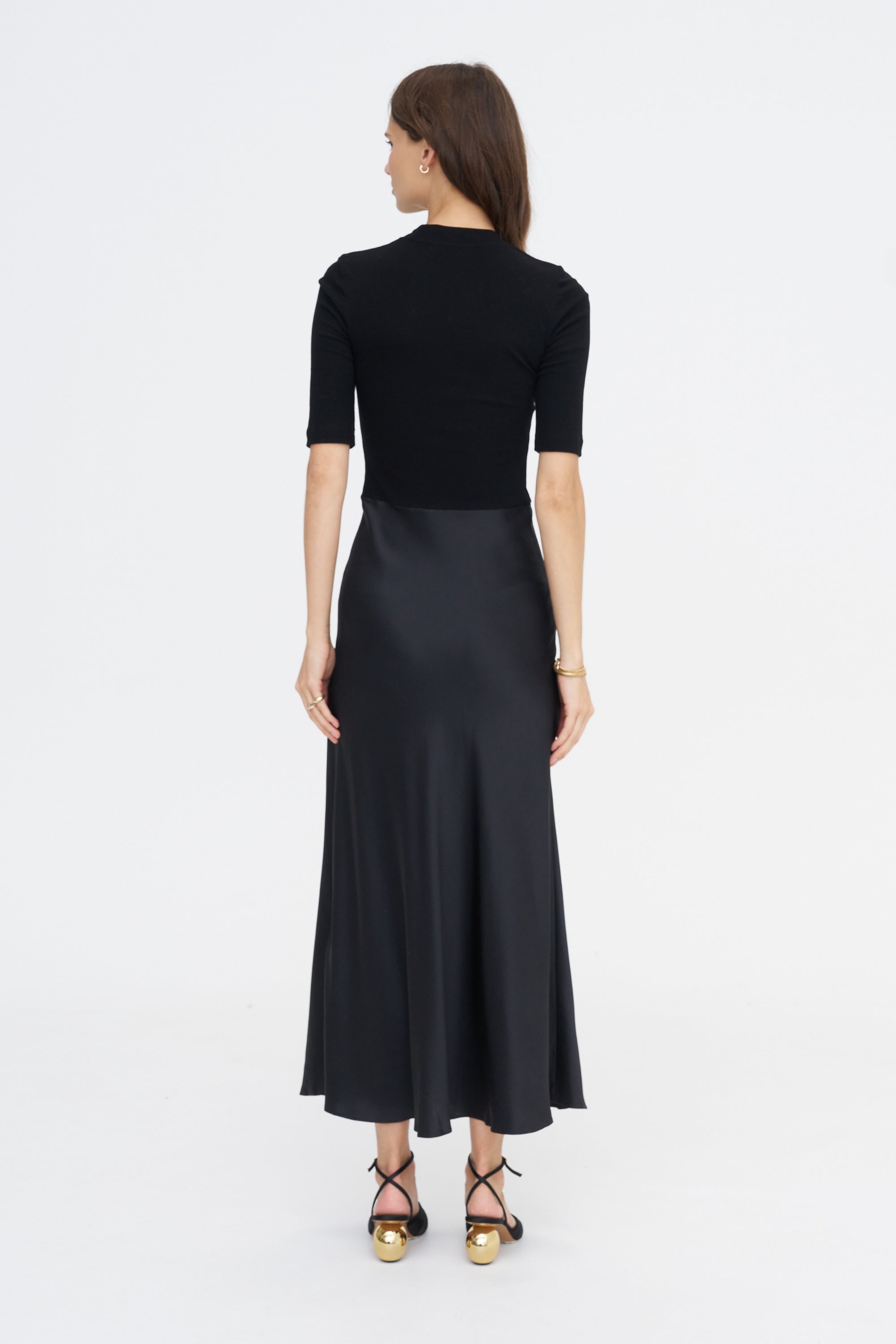 Combo T-Shirt Dress, Black