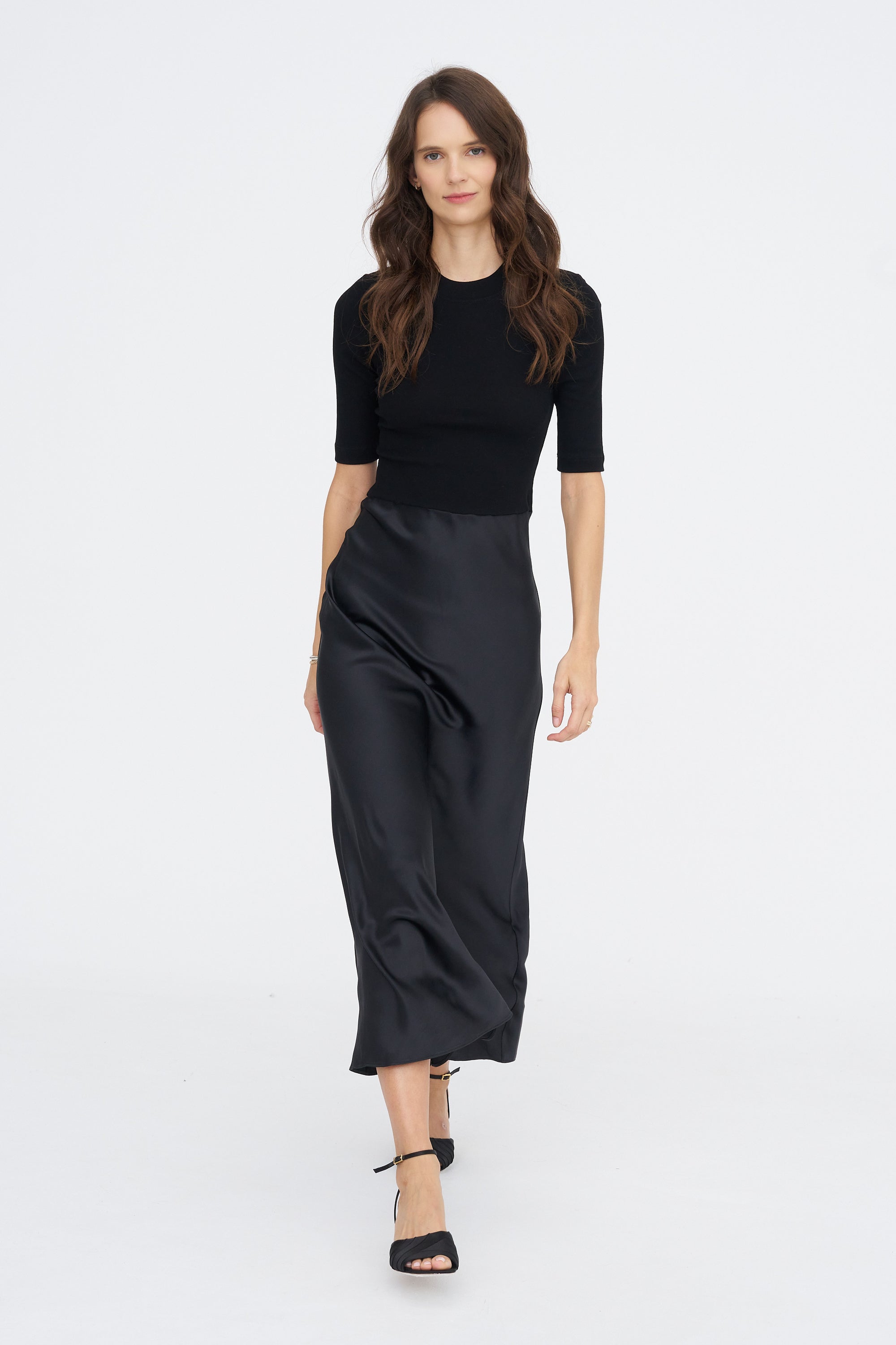 Combo T-Shirt Dress, Black